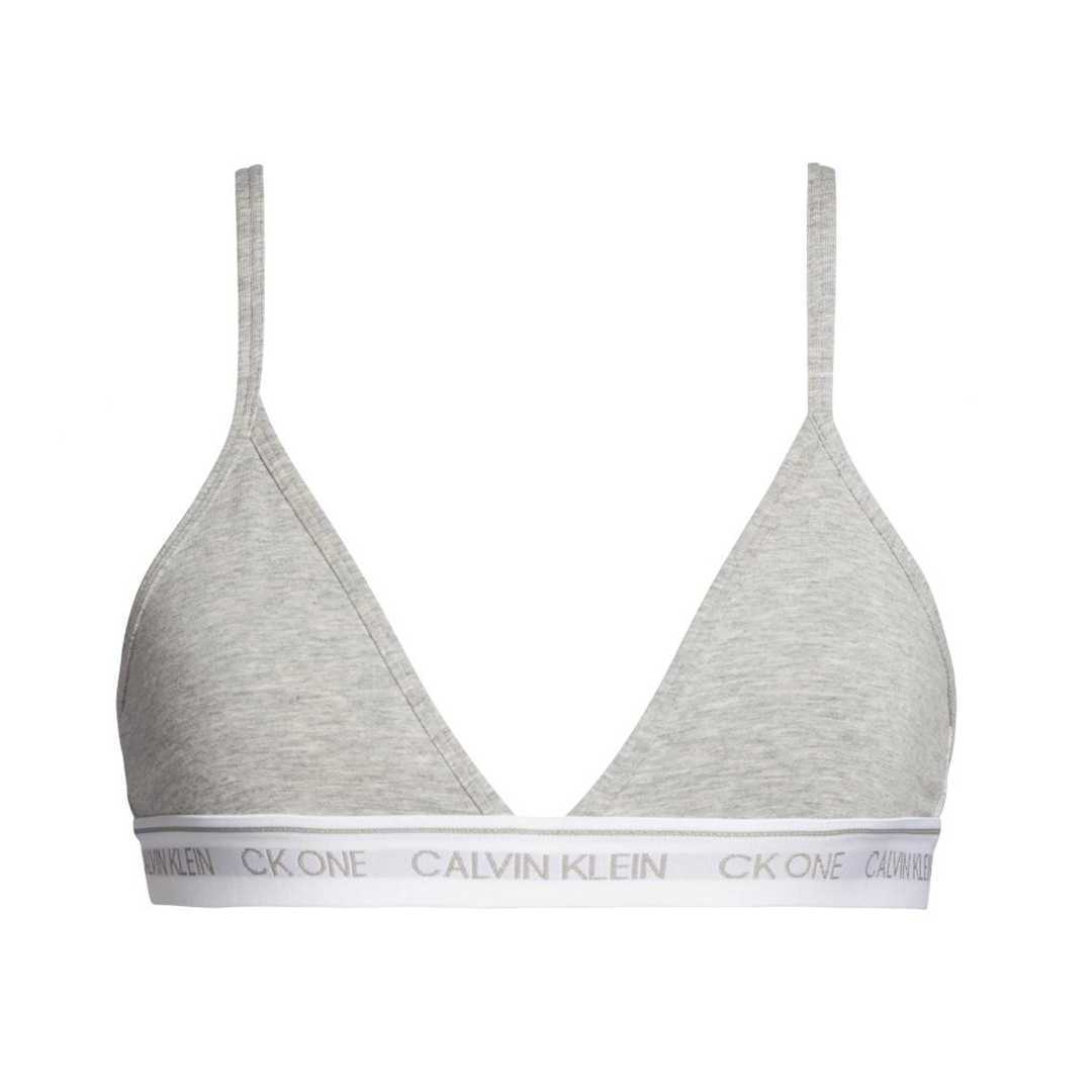 Calvin Klein Unlined Triangle Grey Bralette