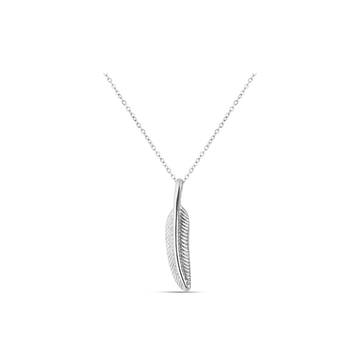 Polo Exchange Silver Feather Stainless Necklace