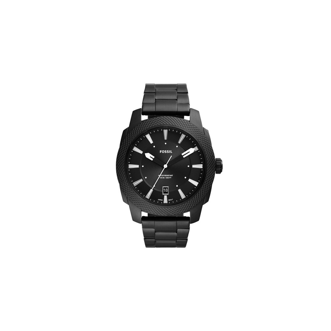 machine black stainless steel watch