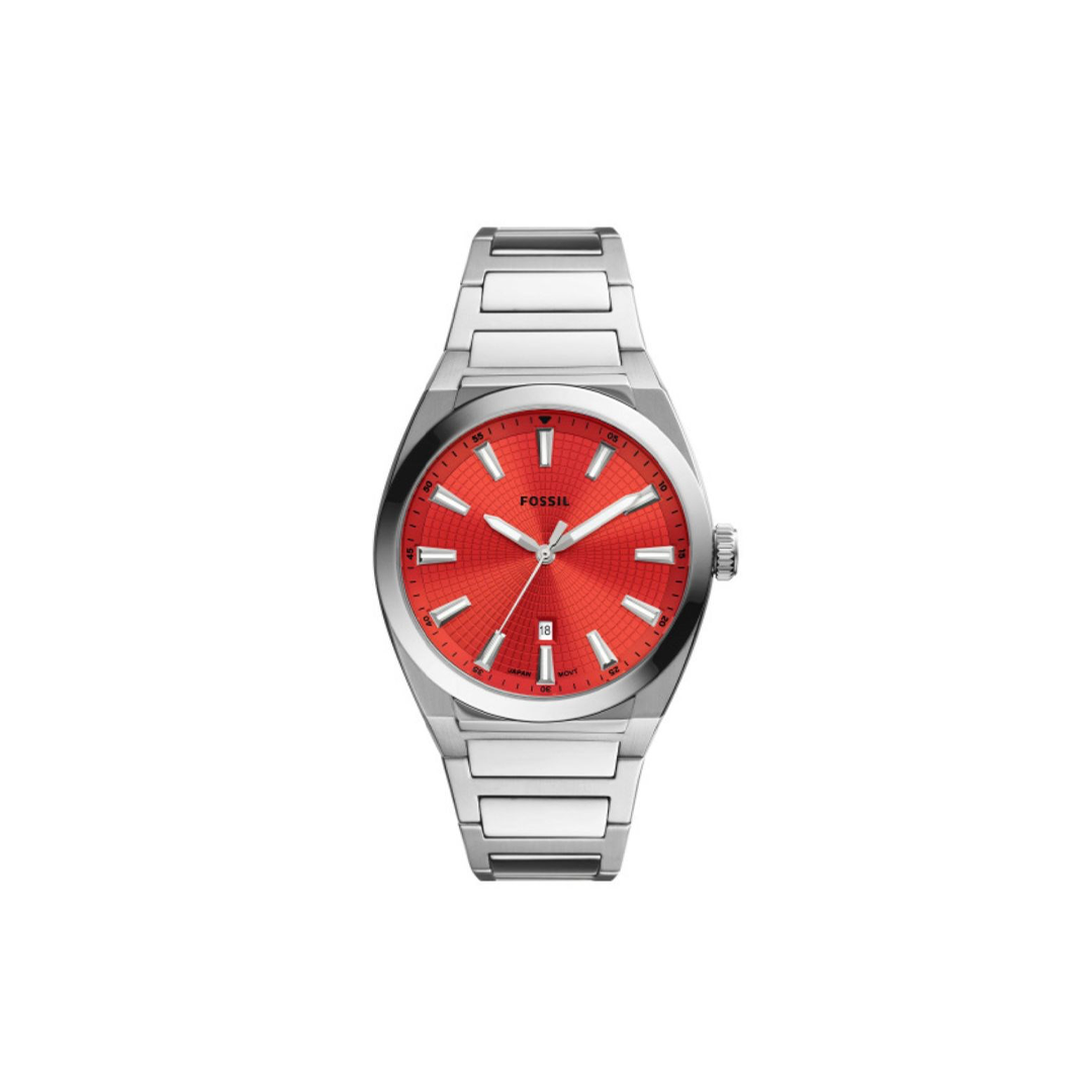 Fattal Beauty Buy Fossil Everett Three Hand Date Stainless Steel Red Dial Watch in Lebanon