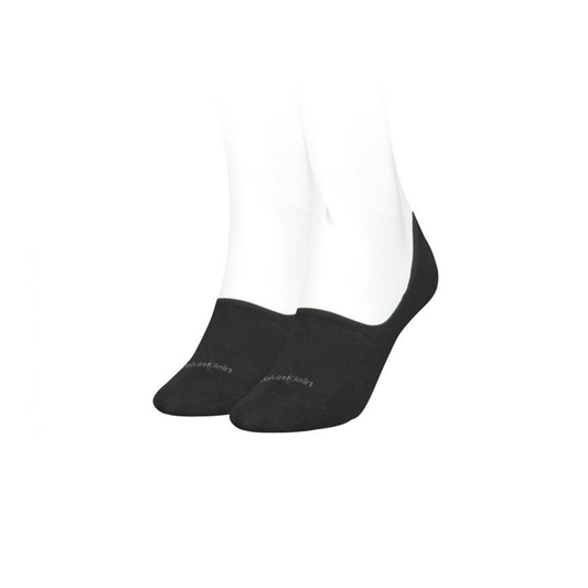 Calvin Klein 2 Pack Footie Mid Cut Black Socks