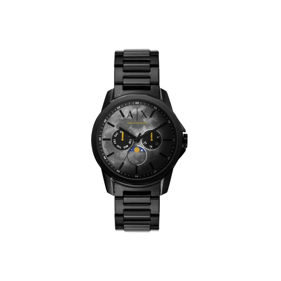 Armani exchange men's 2025 black stainless steel watch