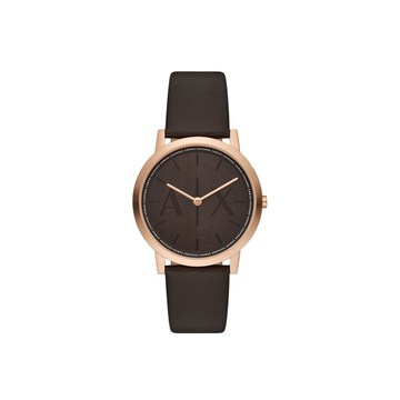 Armani Exchange Brown Leather Watch, AX2873