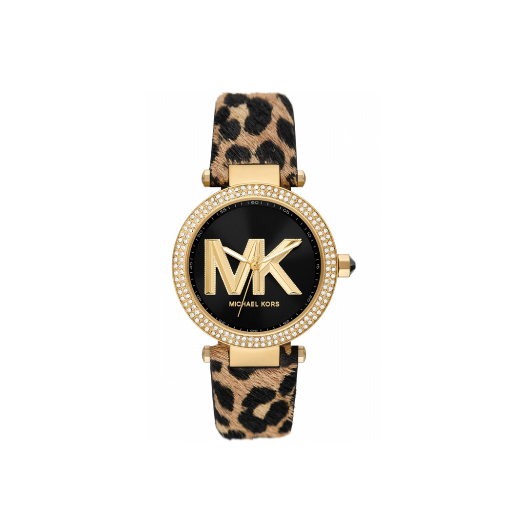 Animal print discount michael kors watch