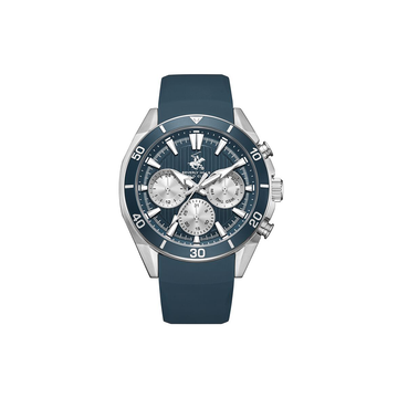 Beverly Hills Blue Silicone Watch For Him BP3730X.366