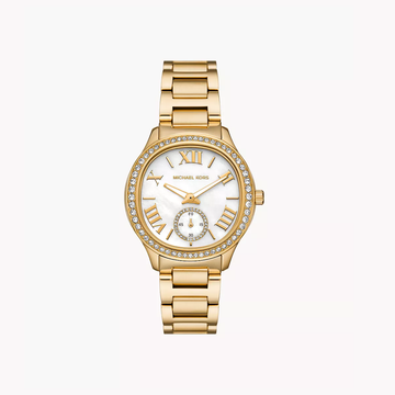 Michael Kors Sage Three-Hand Gold-Tone Stainless Steel Watch