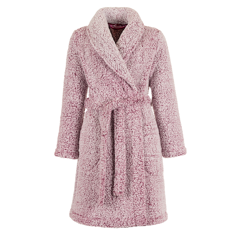 knee length dresses for ladies Rebel Soft Teddy Fleece Morning Gown 171252-620-1