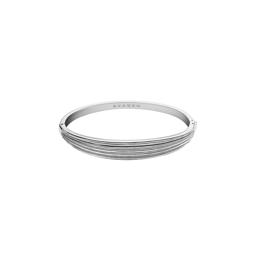 Skagen Silver Steel Bangle Bracelet