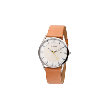 Skagen Men's Slim Holst Light Brown Leather Band