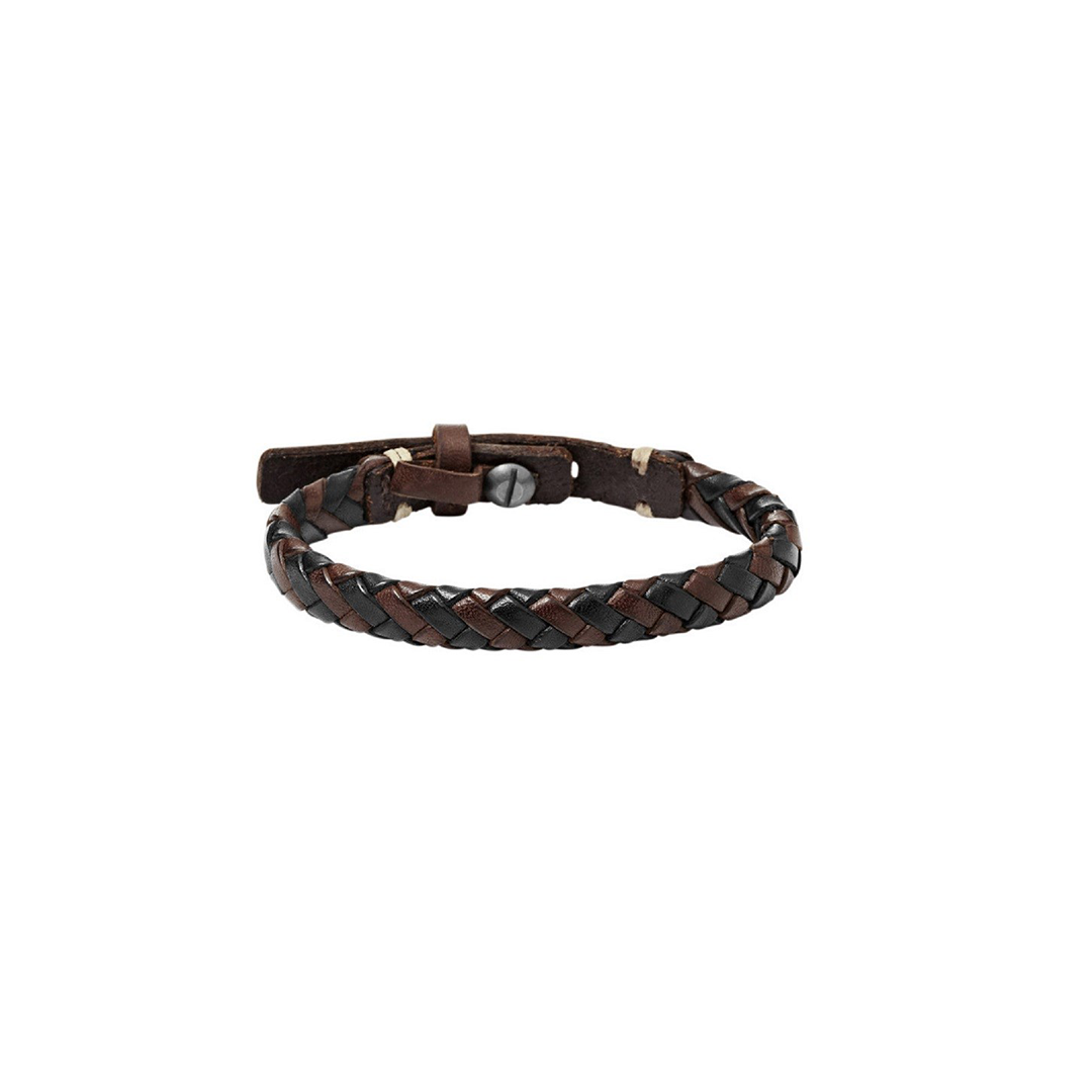 Fossil Braided Brown and Black Bracelet