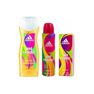 Adidas Get Ready Female EDT 50ml + Deo 150ml + Shower Gel 250ml