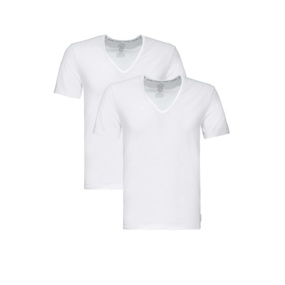 Calvin Klein 2 Pack Modern Cotton Lounge White T-Shirts