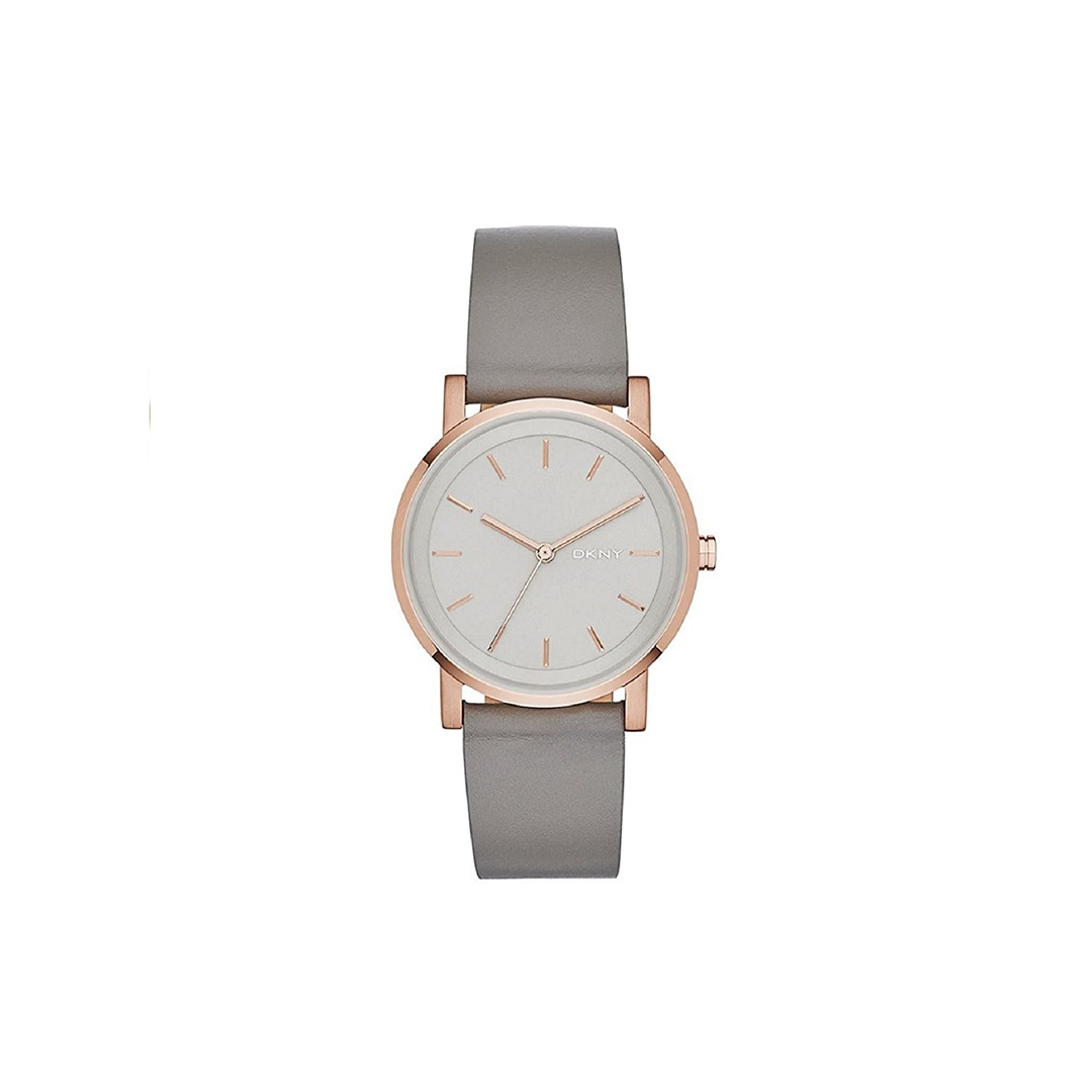 DKNY Soho Rose Gold/Gray Leather Watch