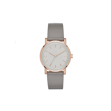 DKNY Soho Rose Gold/Gray Leather Watch