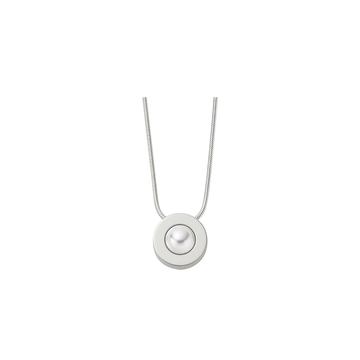 Skagen Agnethe Pearl Silver-Tone Pendant Necklace