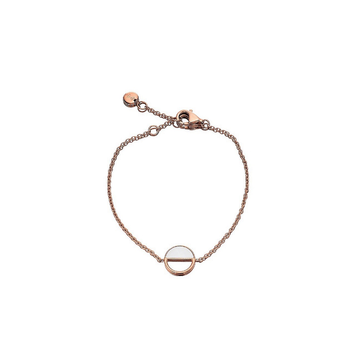 Skagen Agnethe Rose Gold-Tone Mother of Pearl Bracelet