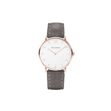 Paul Hewitt Rose Gold Leather White Dial Watch