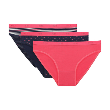 Dim Les Pockets Pack Of 3 Briefs Knickersin Pretty Pink