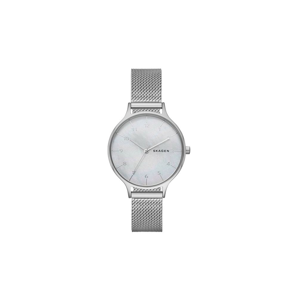 Skagen Stainless Steel Analog Mother of Pearl Dial Round Watch For Women