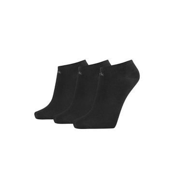 Calvin Klein 3 Pack Logo Liner Black Socks