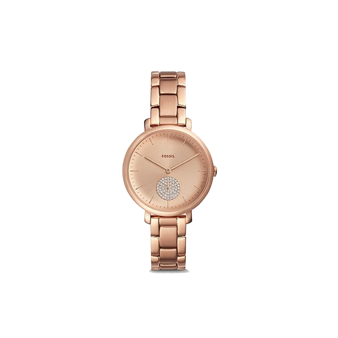 Fossil Jacqueline Three-Hand Rose Gold-Tone Stainless Steel Watch