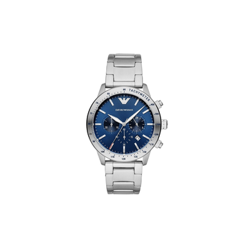 Emporio Armani Chronograph Blue Dial Stainless Steel Watch