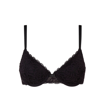 Dim Women'S Balconette Push Up Lace Black Bra