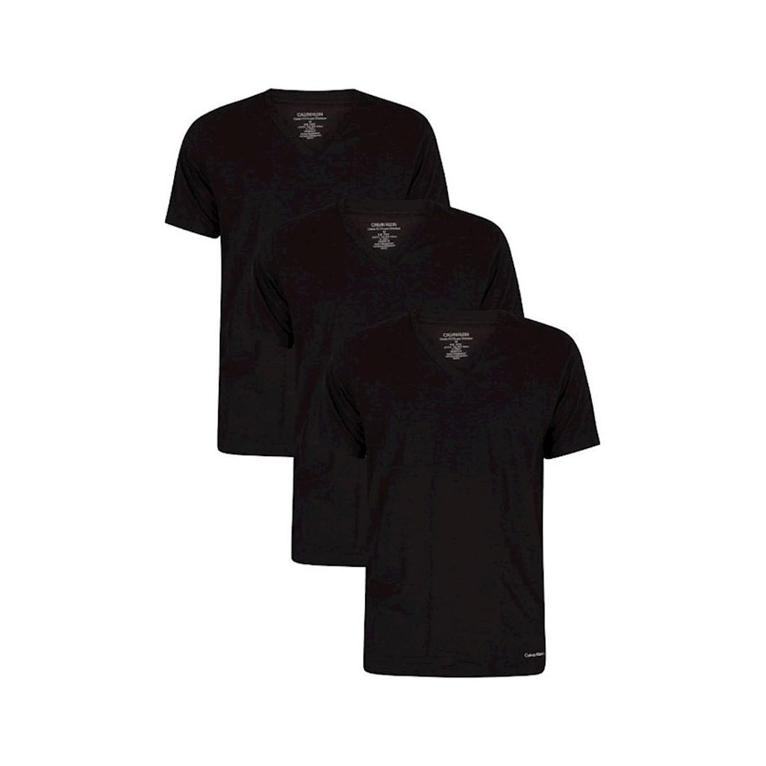 Calvin Klein Cotton Classic Fit 3 Pack V-Neck Black T-Shirt