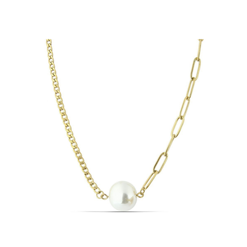 Polo Exchange Pearl Gold Tone Necklace