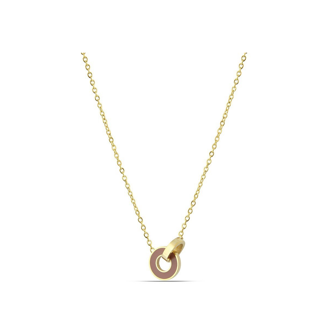 Polo Exchange Brown Pendant Gold Plated Necklace