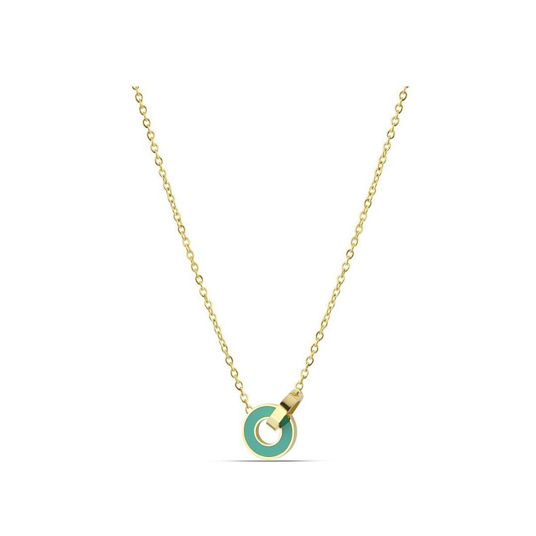 Polo Exchange Emerald Pendant Gold Plated Necklace