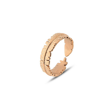 Polo Exchange Rose Gold Feather Ring