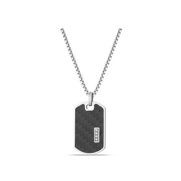 Polo Exchange Black Pendant Stainless Necklace