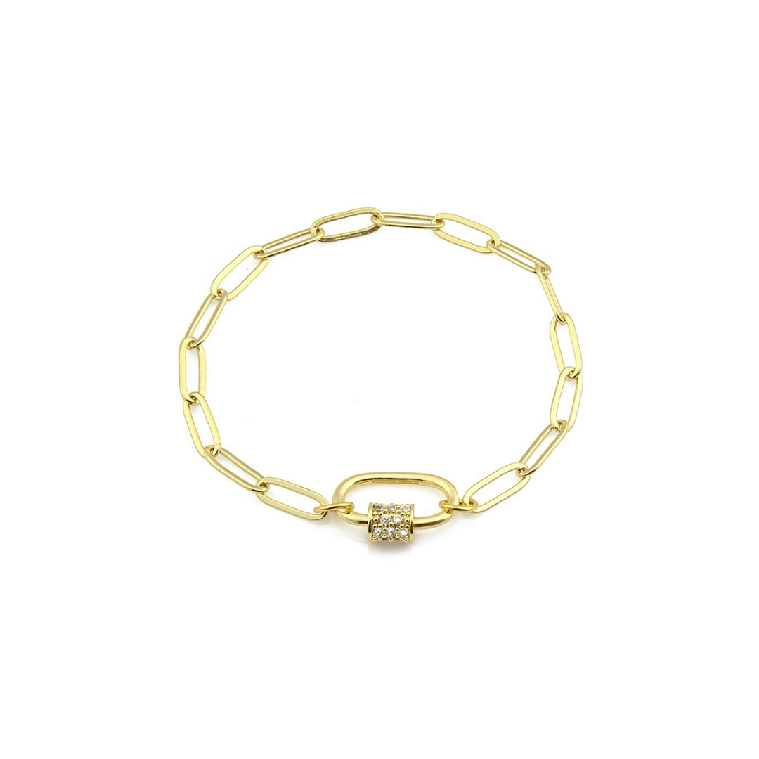 Polo Exchange Gold Tone Chain Bracelet - BRS51-J441201B-1