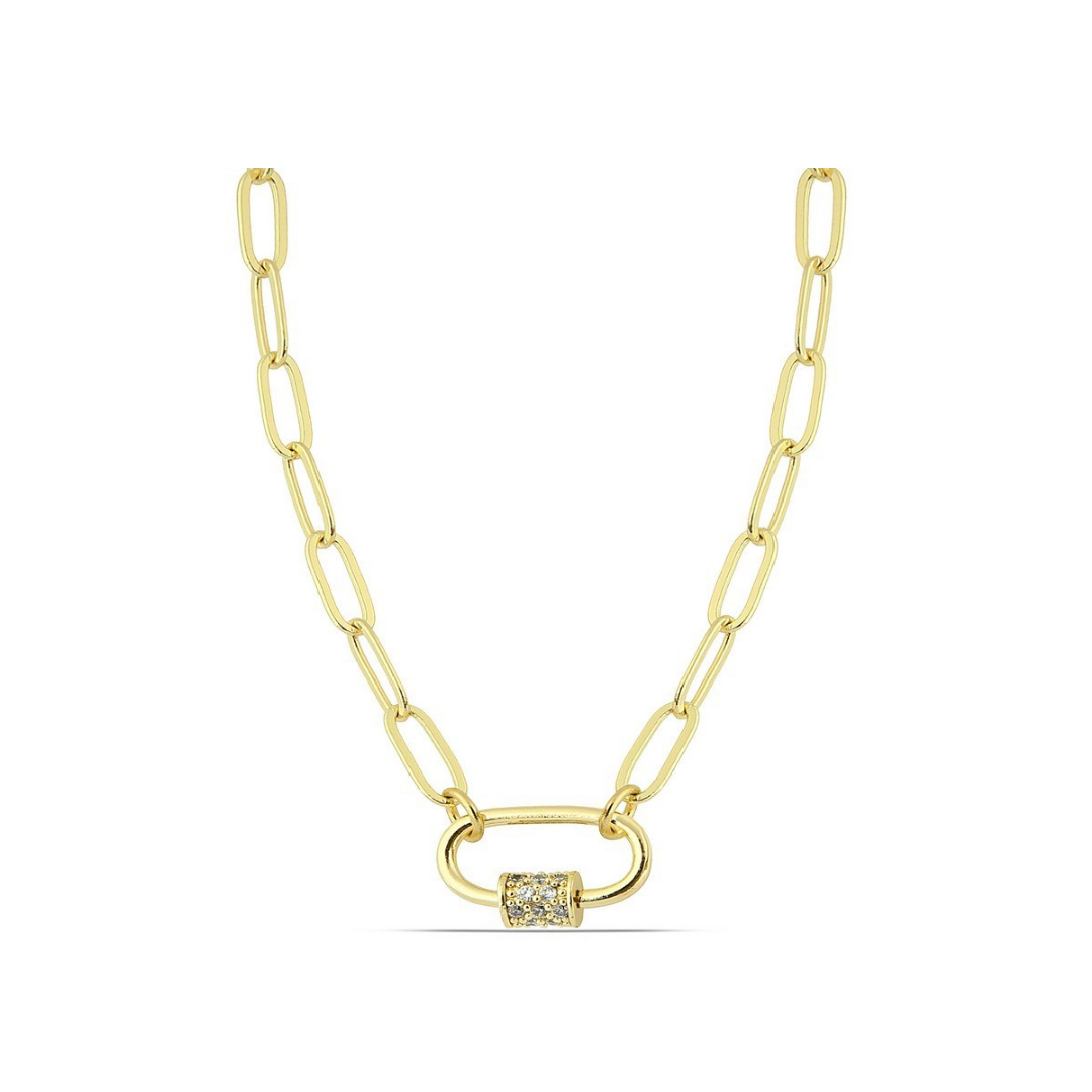 Polo Exchange Gold Tone Chain Necklace - BRS51-J441201N-1