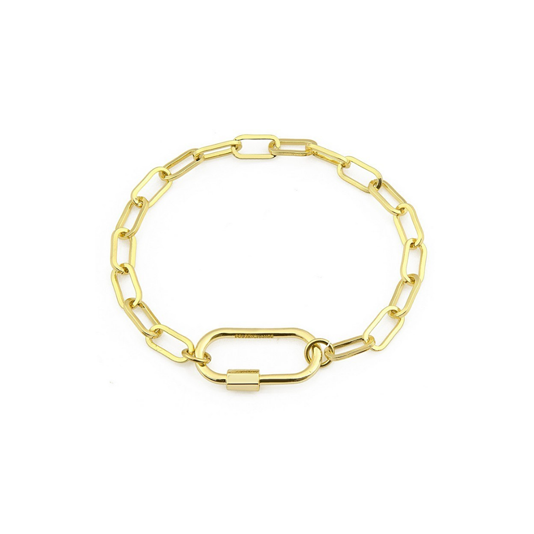 Polo Exchange Gold Tone Chain Bracelet - BRS51-J441501B-1