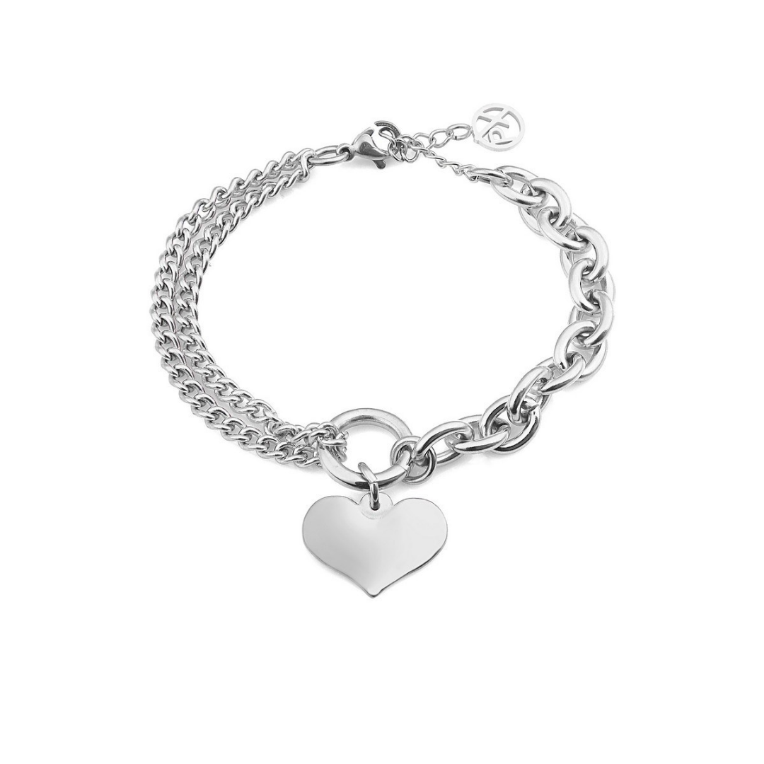 Polo Exchange Heart Silver Stainless Bracelet