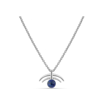 Polo Exchange Semi Precious Blue Stone Silver Necklace