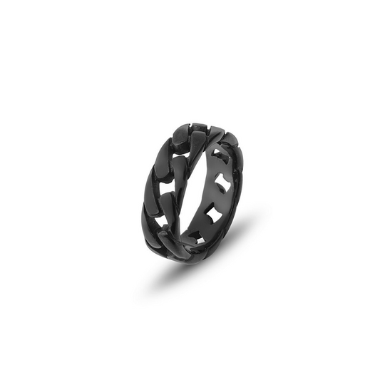 Polo Exchange Casual Gourmet Black Stainless Ring