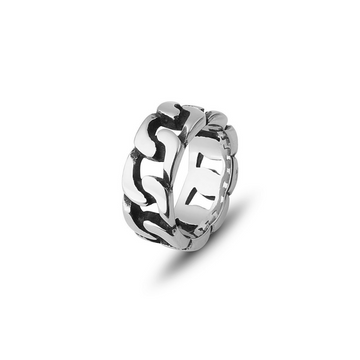 Polo Exchange Casual Gourmet Stainless Steel Antique Ring