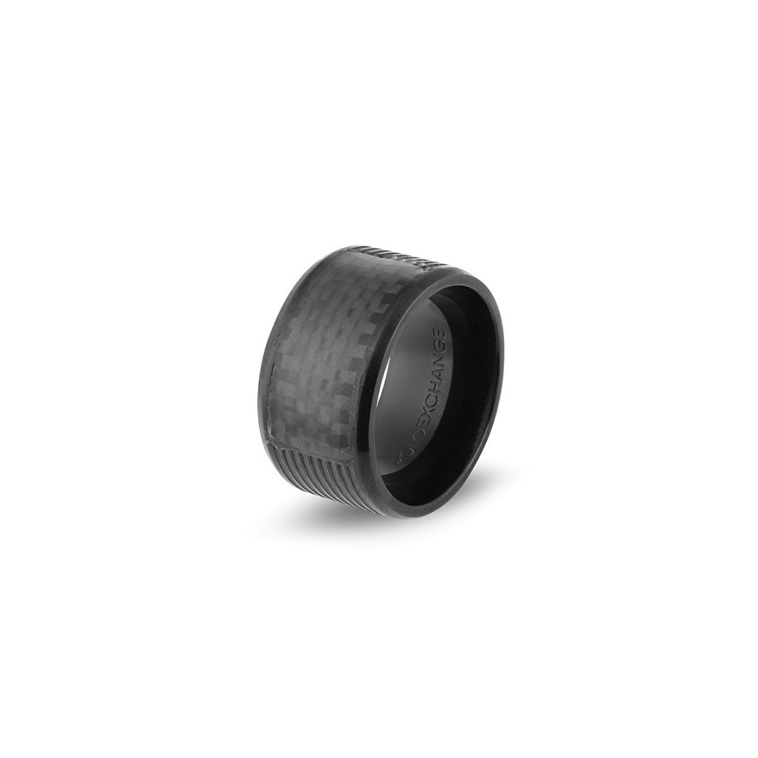 Polo Exchange Carbon Fiber Black Steel Ring