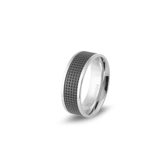 Polo Exchange Casual Black Stainless Ring