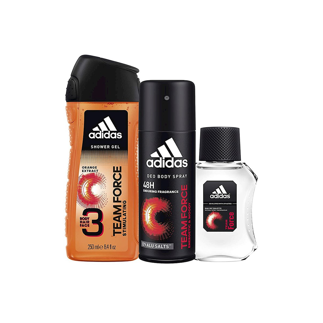 Adidas Team Force, EDT 100ml + Deodorant 150ml +Shower Gel 250ml