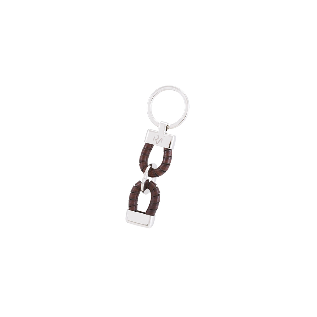 Roberto Mantellassi Wrapped Brown Leather Keyring