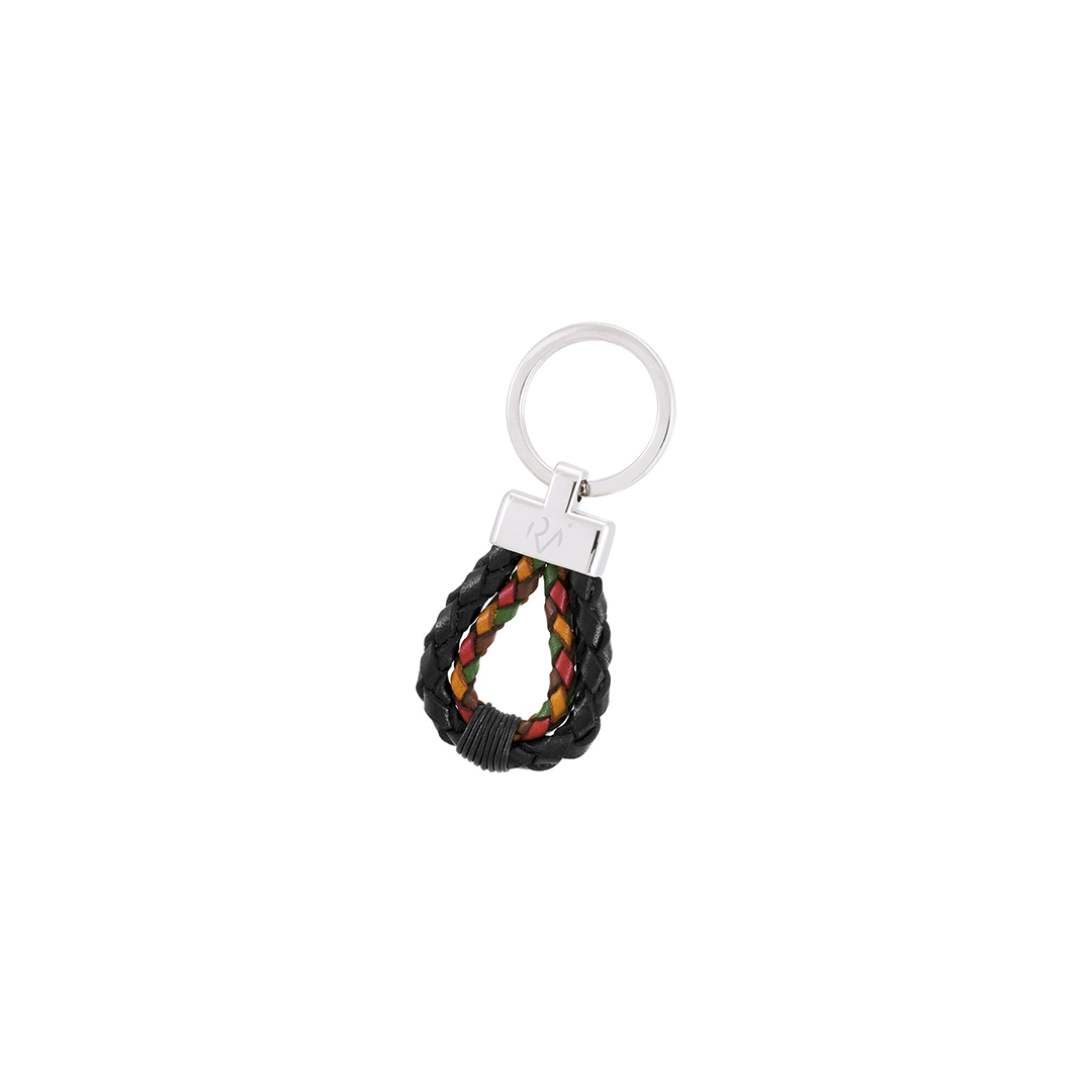 Roberto Mantellassi Wrapped Bicolor Leather Keyring