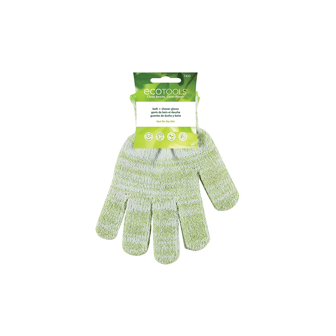 EcoTools Exfoliating Bath & Shower Gloves, Green