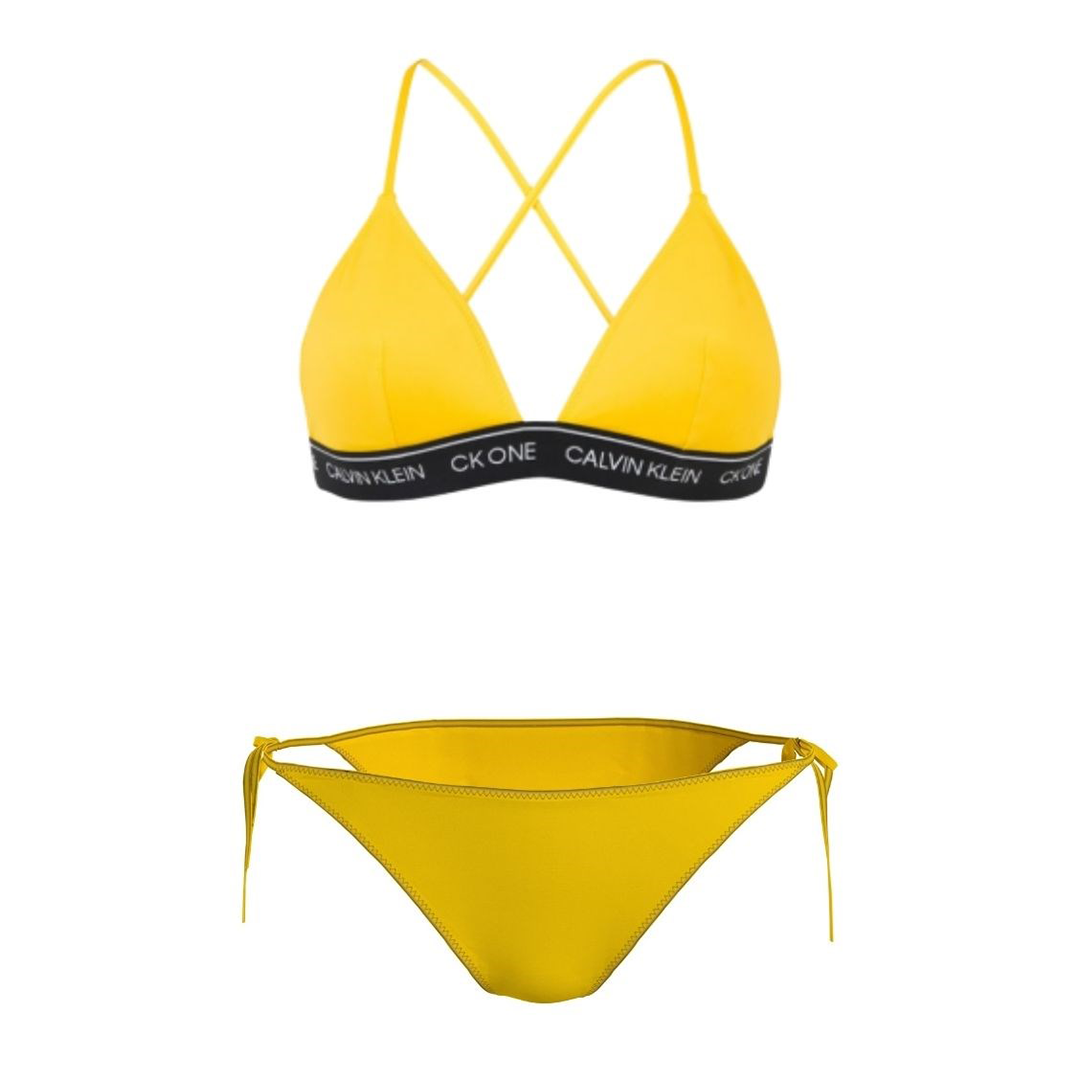 Calvin Klein Triangle Bikini Itense Power Yellow Swimwear