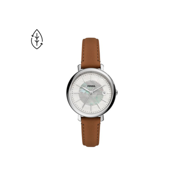 Fossil Jacqueline Solar-Powered Brown Eco Leather Watch