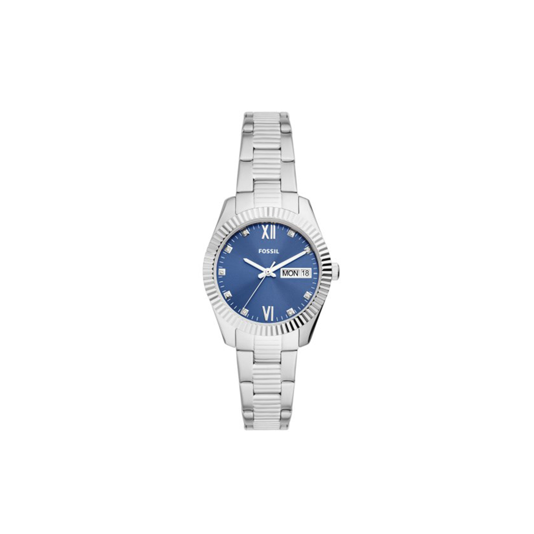 Fossil Scarlette Three-Hand Day-Date Stainless Steel Watch