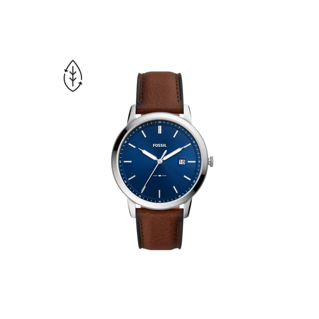 Fossil The Minimalist Solar-Powered Luggage Eco Leather Watch